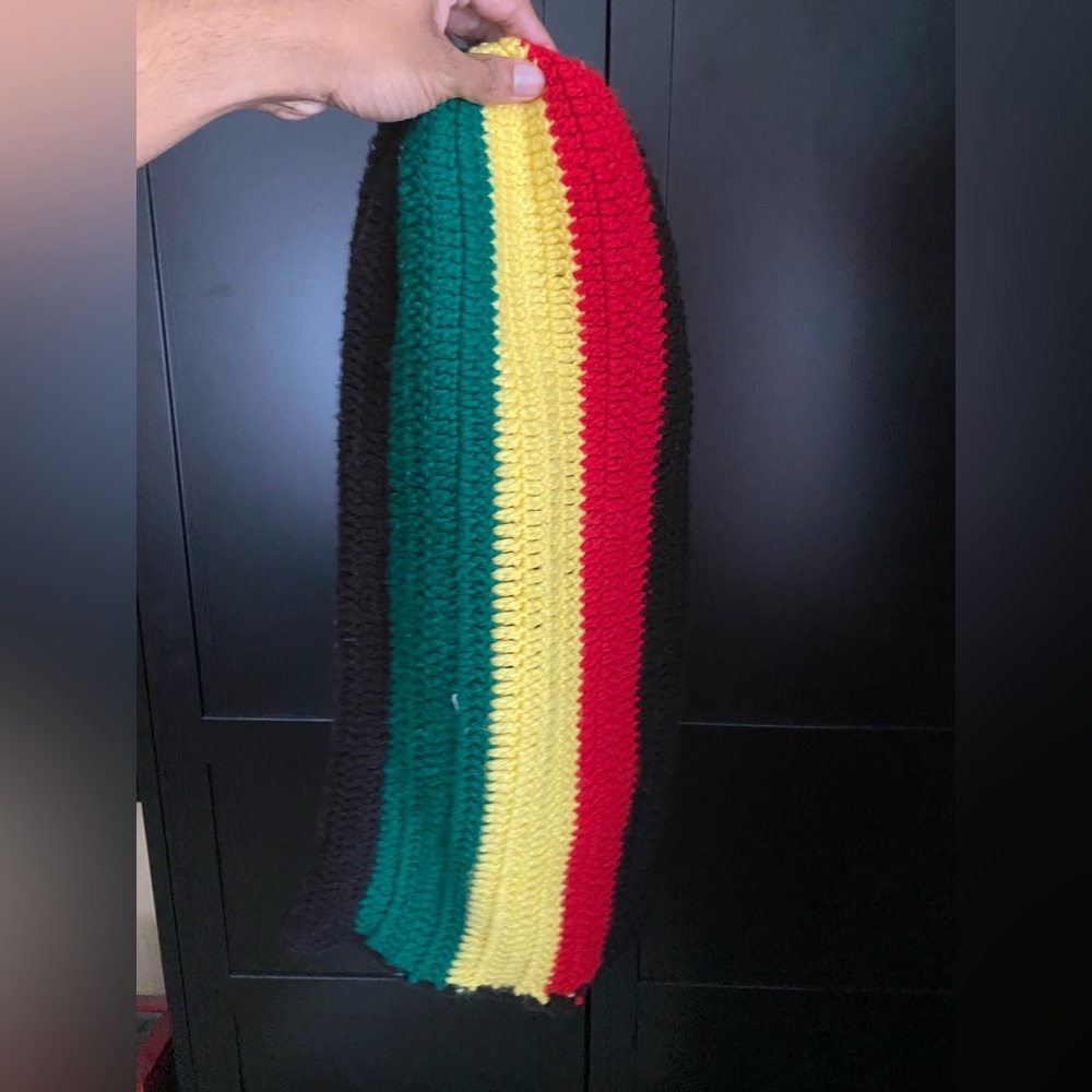 Multicolor Striped Knitted Bonnet